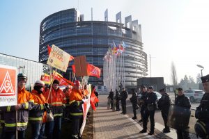 13.02.2017 – Anti-CETA-Demo vor dem EU-Parlament in Straßburg